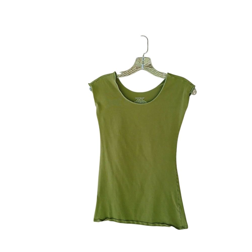 DownEast Olive Green Cap Sleeve Tee